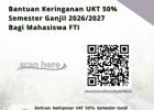 Keringanan UKT 50 % Semester Ganjil 2026/2027