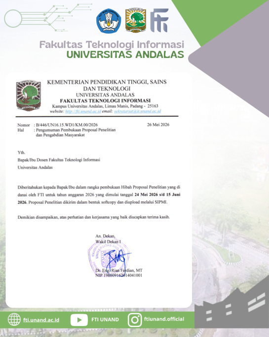 Hibah Penelitian FTI UNAND 2026