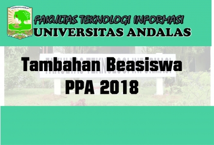 Tambahan Beasiswa  PPA 2018