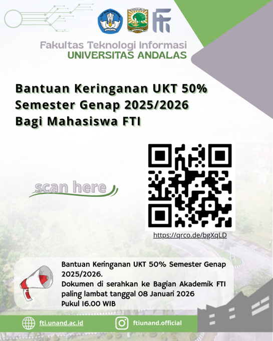 KERINGANAN PEMBAYARAN UKT 50% SEMESTER GENAP T.A 2025/2026