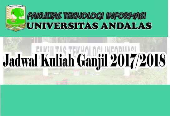 Jadwal Kuliah Semester Ganjil 2017/2018