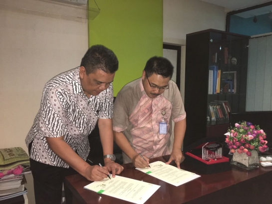 Penandatanganan MoA antara FTI Unand dengan PT. Gamatechno Indonesia Yogyakarta