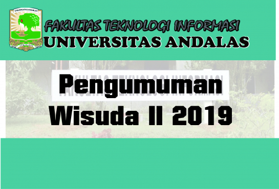 Pengumuman Wisuda II 2019