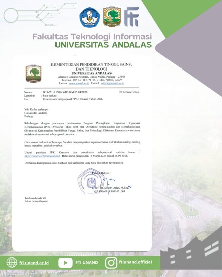 Pengumuman Penerimaan Subproposal PPK Ormawa Tahun 2026